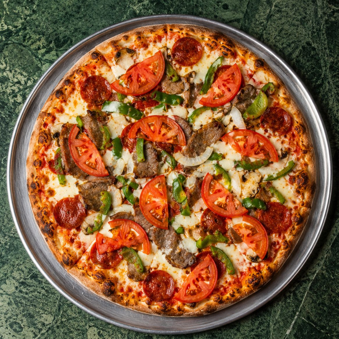 The Works Pizza.