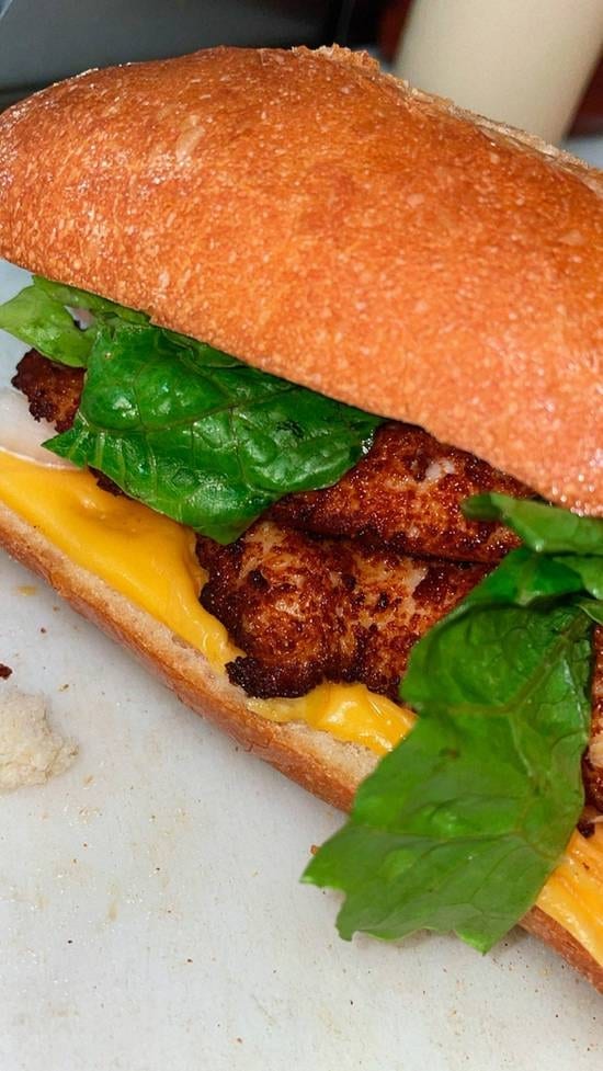 Fresh Breaded Chicken Cutlet Deluxe Sandwich.