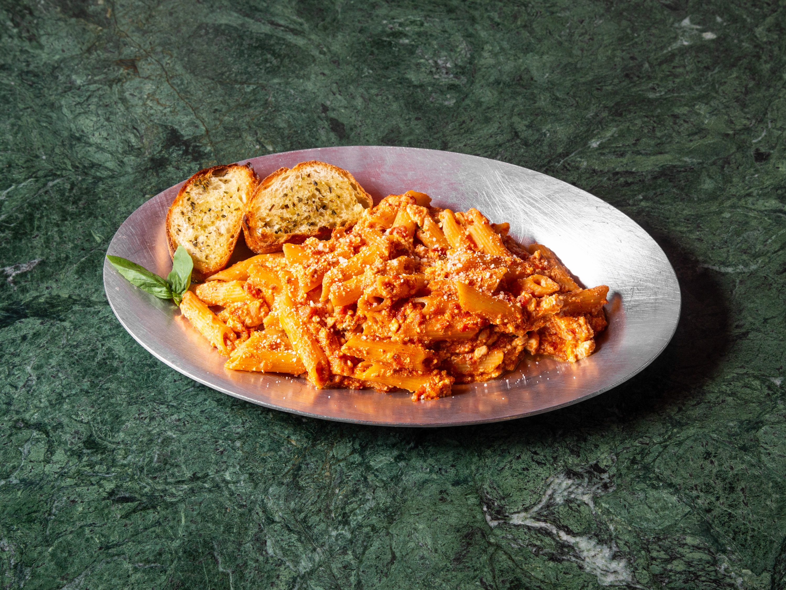Vegan Penne Vodka.